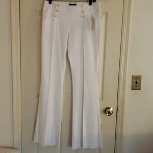 Theory White Flare Pants